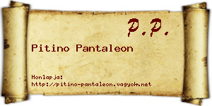 Pitino Pantaleon névjegykártya